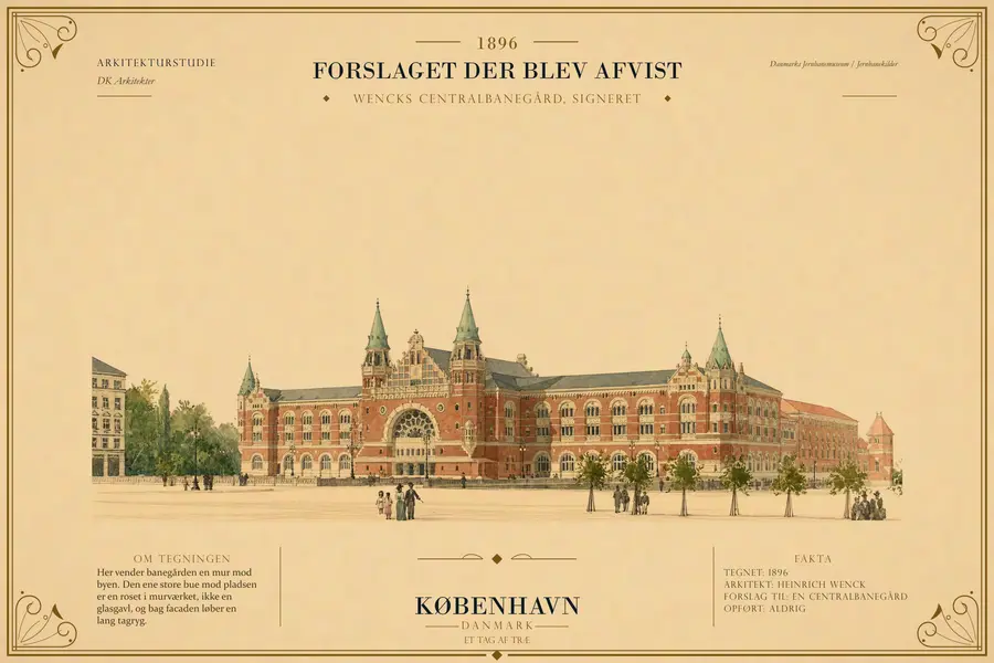 WENCKS CENTRALBANEGÅRD, SIGNERET