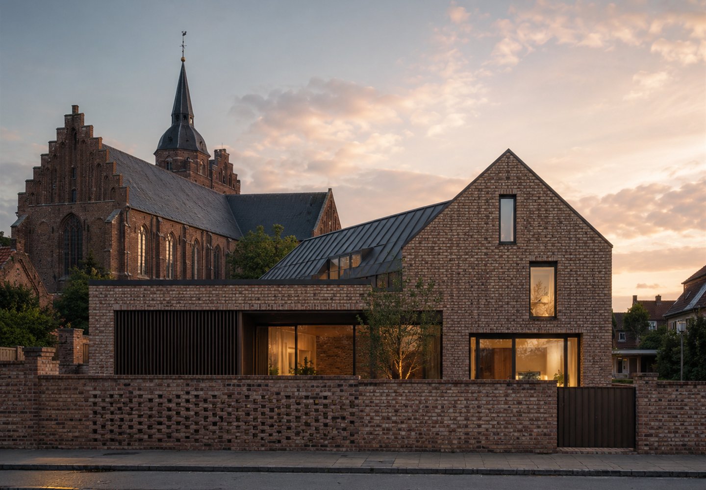 AI-genereret konceptvisual af helhedsrenoveret historisk villa med moderne boligkvalitet.