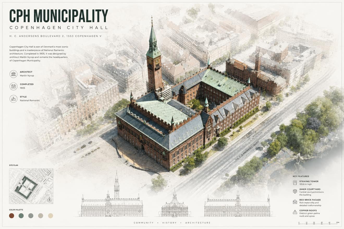 Situationsblik i reviewversionen af arkitekturstudiet.